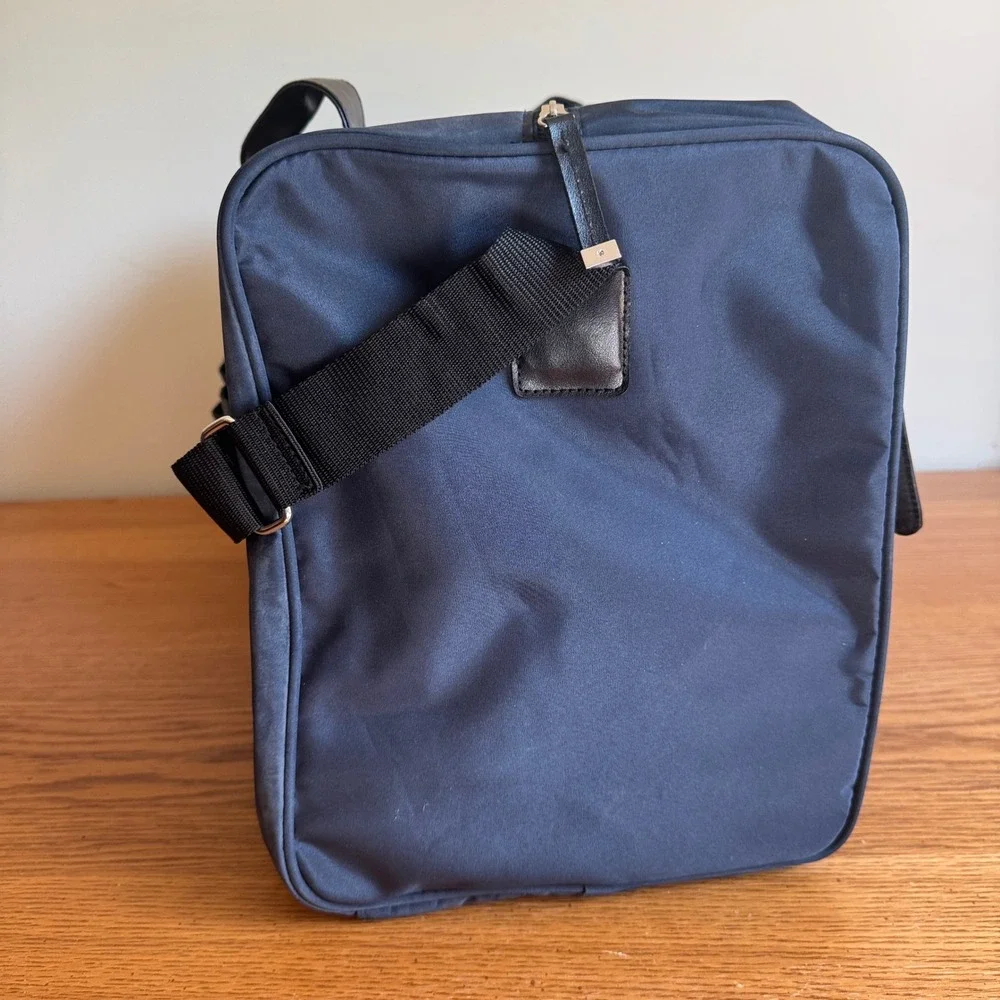 Calvin Klein Navy Blue Nylon Duffle Bag Weekender Travel Carry On‎ Luggage